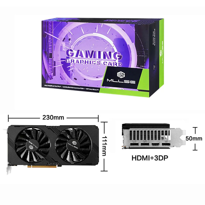 2025 AMD RX 5700 XT 8GB Graphics Card GDDR6 256Bit PCI-E 4.0×16 6+8Pin Radeon GPU Rx 5700XT Gaming Video Card Placa De Video