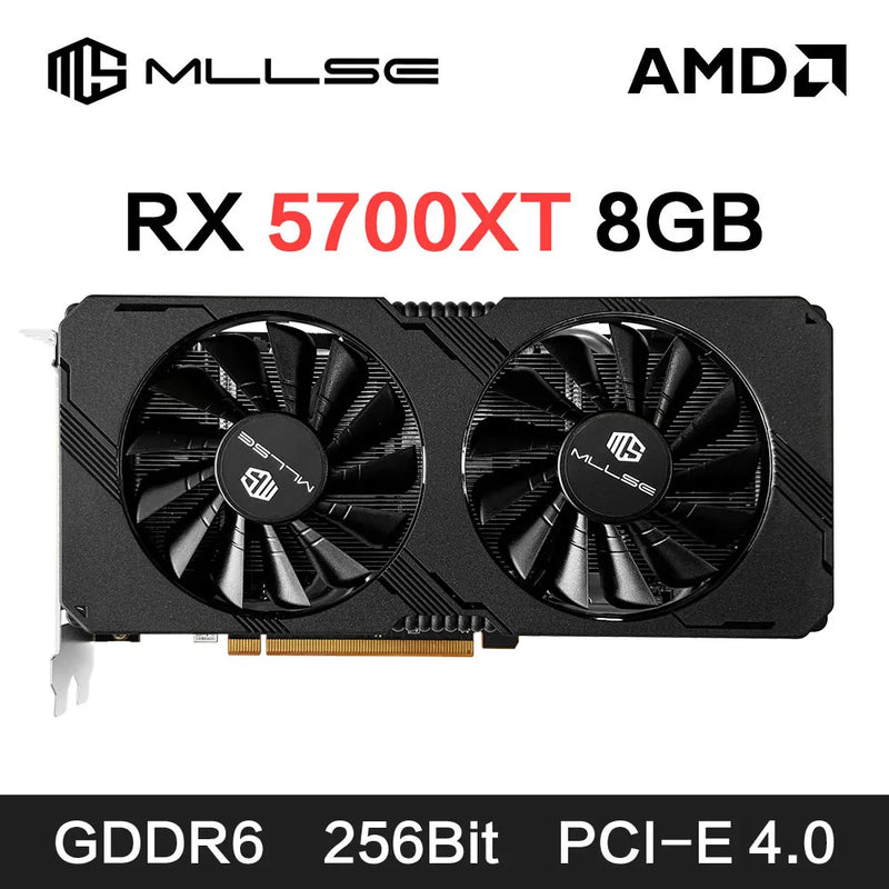 2025 AMD RX 5700 XT 8GB Graphics Card GDDR6 256Bit PCI-E 4.0×16 6+8Pin Radeon GPU Rx 5700XT Gaming Video Card Placa De Video